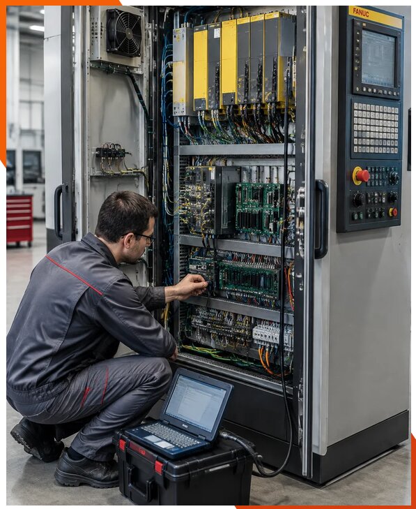 Ремонт систем ЧПУ FANUC промышленных станков в Асбесте
